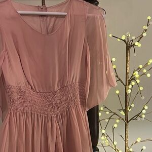 Morgane le Fay pink chiffon dress size small